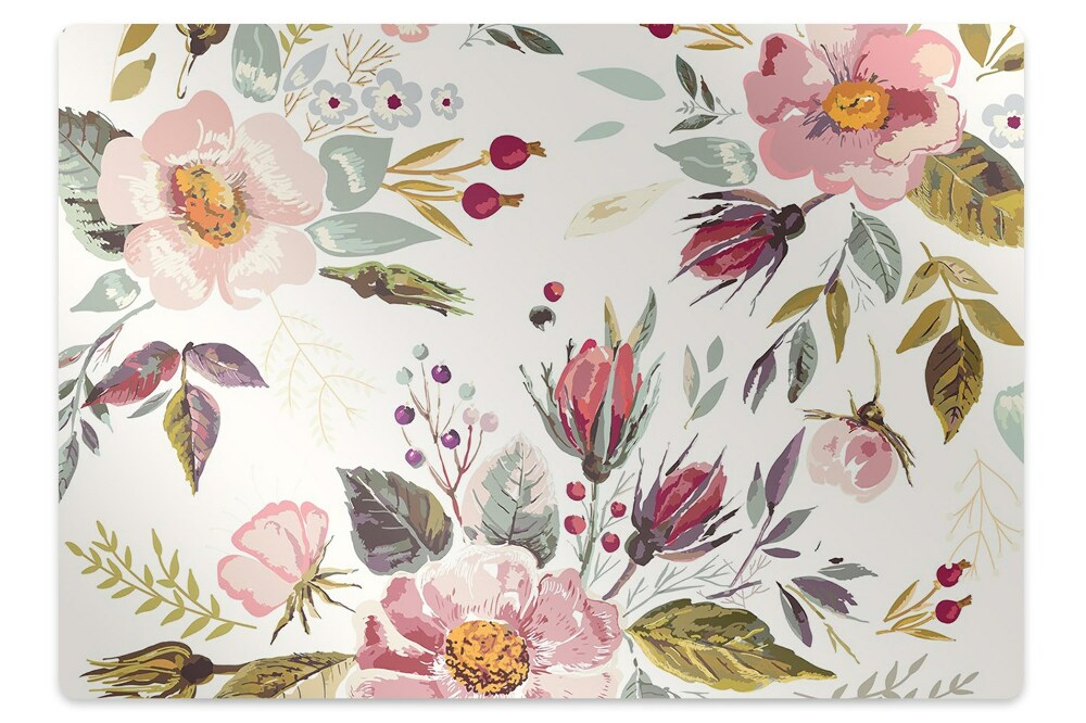 Tapis de chaise de bureau Fleurs des champs