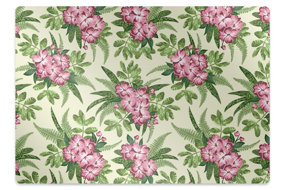 Tapis fauteuil bureau Fleurs exotiques