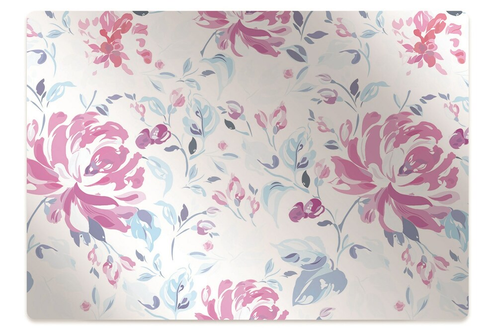 Tapis protection sol Fleurs violettes