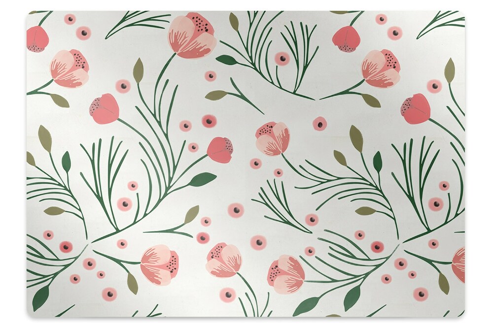 Tapis bureau Coquelicots rétro