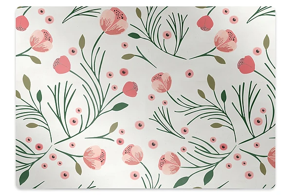 Tapis bureau Coquelicots rétro