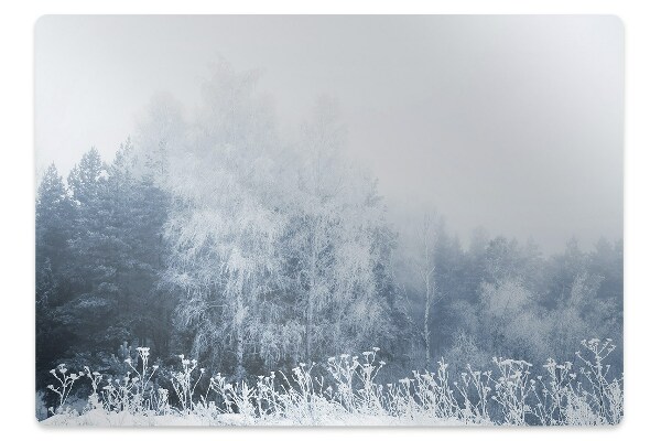 Tapis protection sol Forêt en hiver