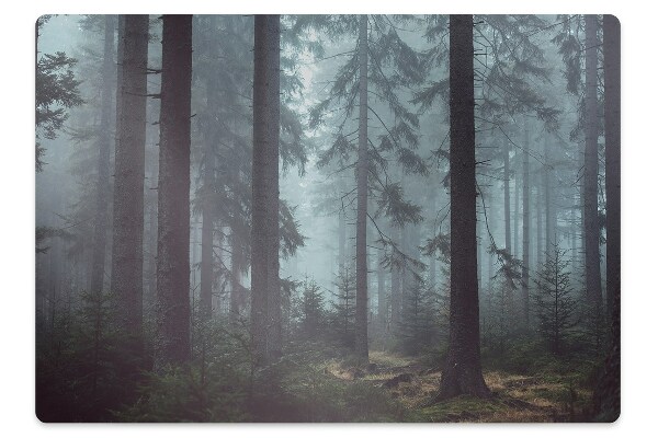 Tapis de chaise de bureau Forêt dans la brume