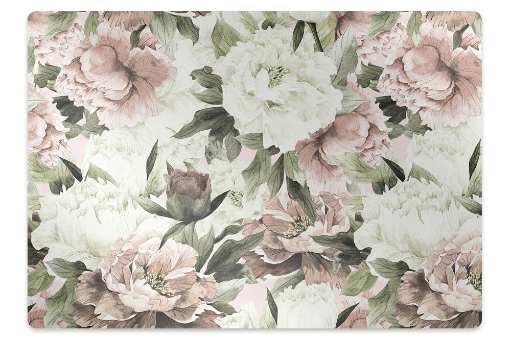 Tapis pour chaise de bureau Bouquet de roses rétro