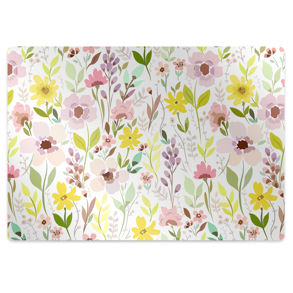 Tapis pour chaise de bureau Fleurs colorées