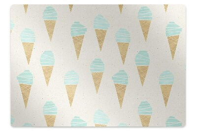 Tapis de chaise de bureau Motif de crème glacée