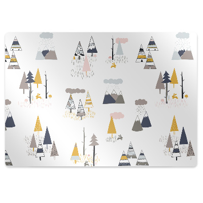 Tapis pour chaise de bureau Forêt scandinave