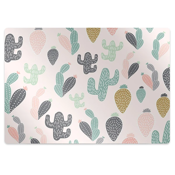 Tapis bureau Cactus colorés