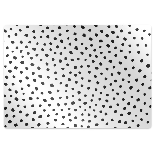 Tapis de chaise Mouchetures sur fond blanc