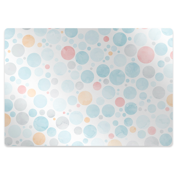 Tapis protection sol Points de couleur