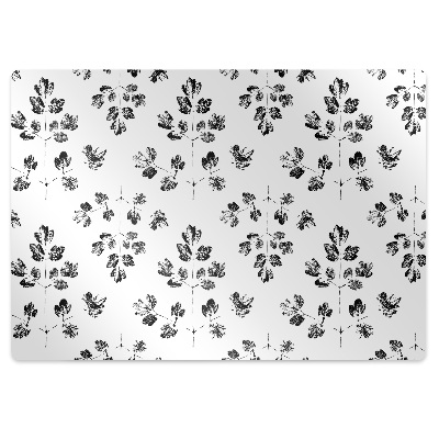 Tapis protège sol Motif noir et blanc