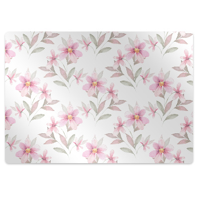 Tapis bureau Fleurs dans les tons de rose
