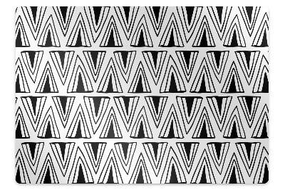 Tapis protection sol Motif boho avec des triangles