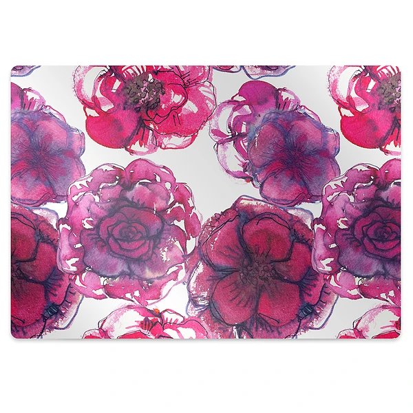Tapis pour chaise de bureau Fleurs de roses