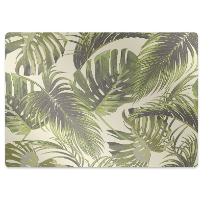 Tapis bureau Feuilles exotiques