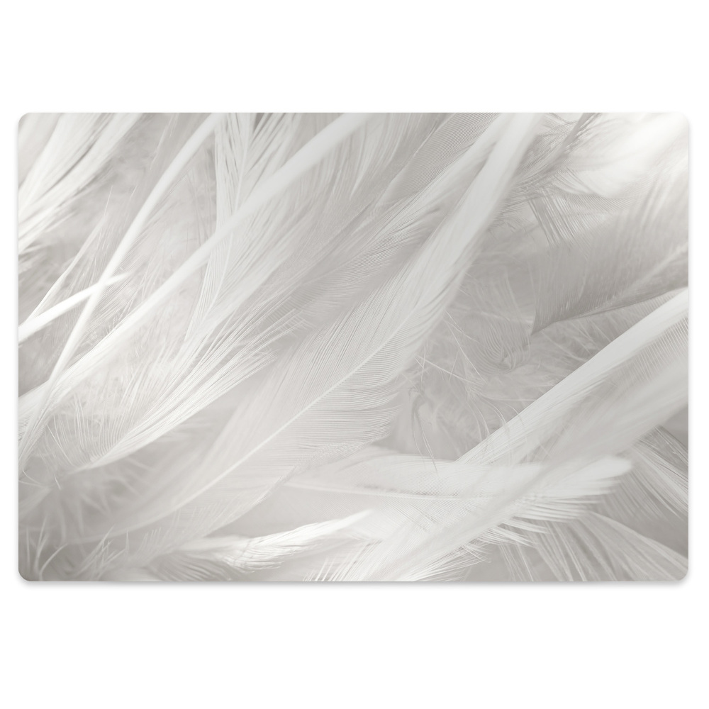 Tapis de chaise Plumes blanches élégantes