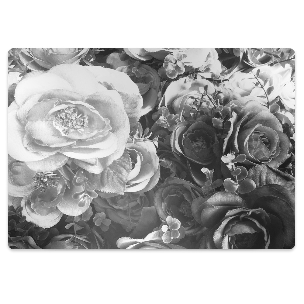 Tapis fauteuil bureau Fleurs roses rétro