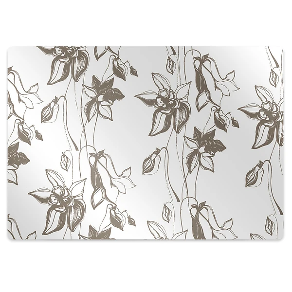 Tapis de chaise de bureau Fleurs dessinées