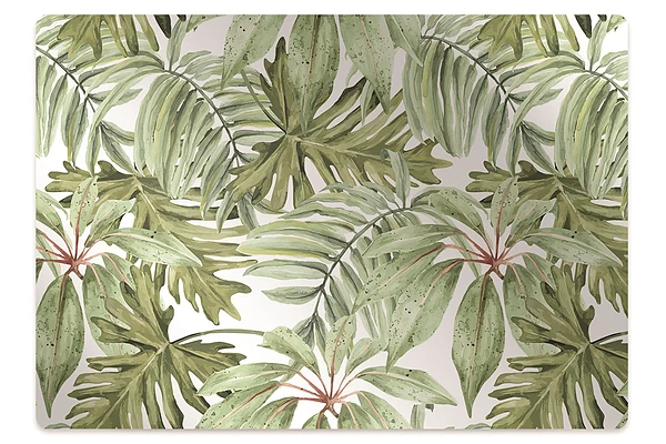 Tapis pour chaise de bureau Feuilles exotiques