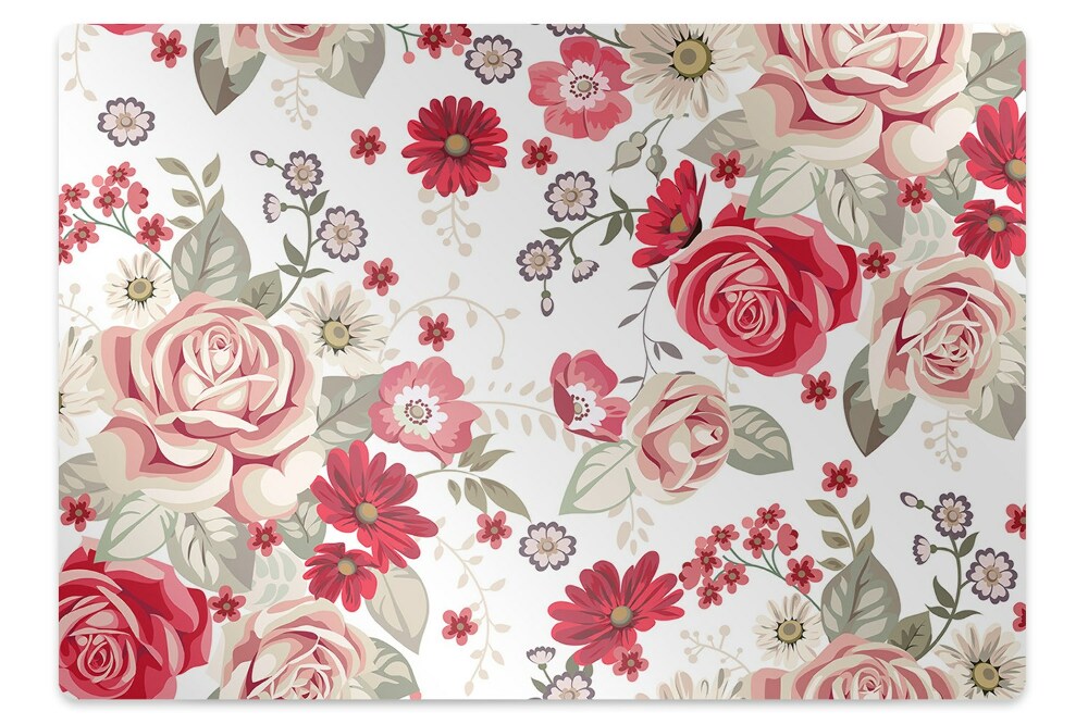 Tapis de protection de sol Fleurs lumineuses