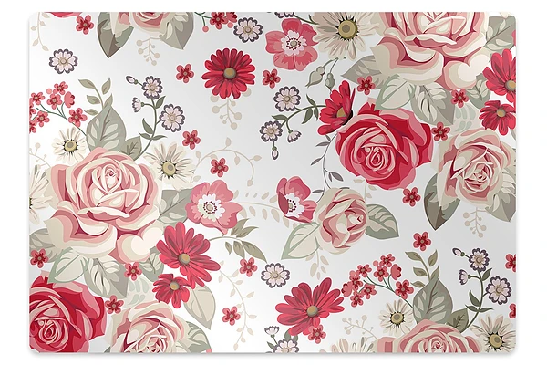 Tapis de protection de sol Fleurs lumineuses