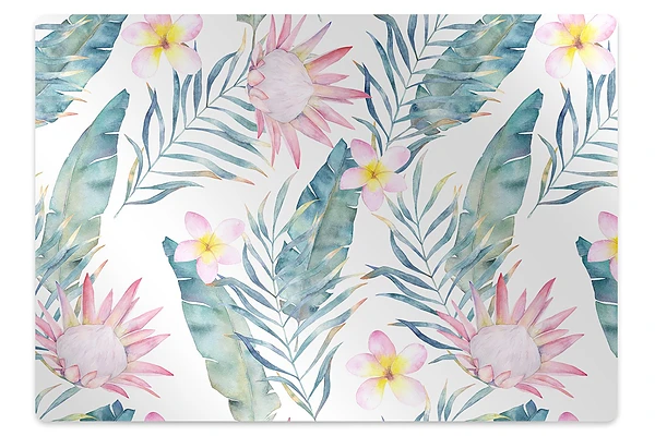 Tapis pour chaise de bureau Fleurs lumineuses