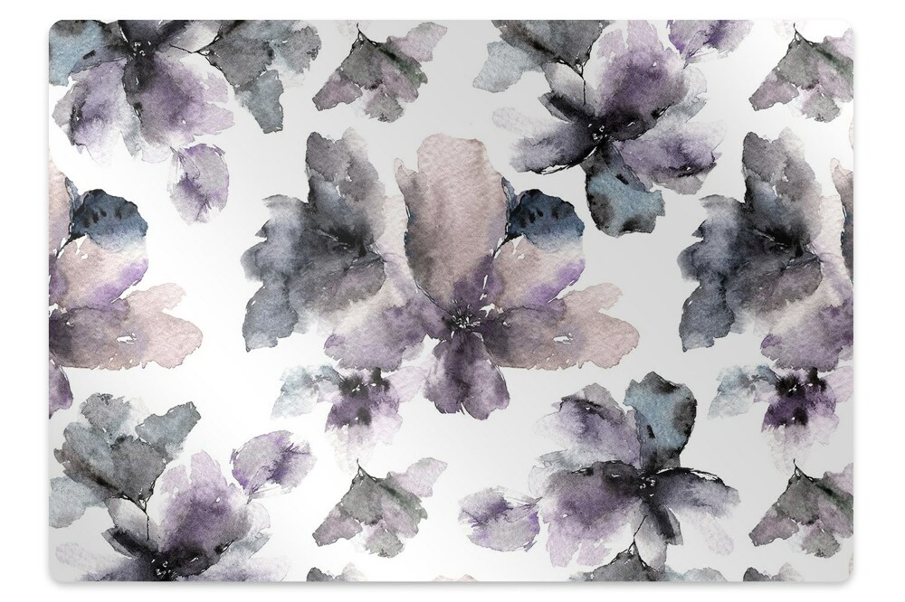 Tapis fauteuil bureau Fleurs sombres