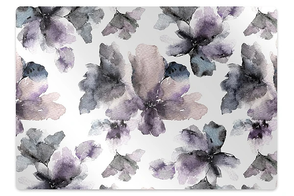 Tapis fauteuil bureau Fleurs sombres