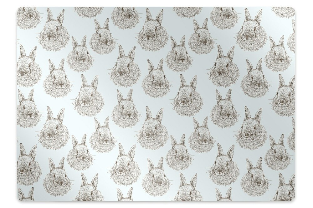 Tapis de protection de sol Dessin d'un lapin