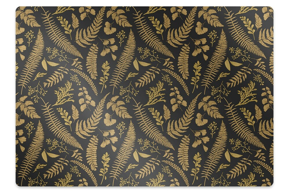 Tapis fauteuil bureau Feuilles de fougère