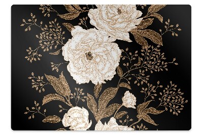 Tapis bureau Fleurs de roses en style rétro