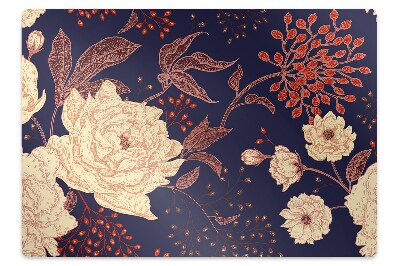 Tapis protection sol Rose et fleur de sorbier