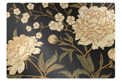 Tapis de chaise Variété blanche de pivoine