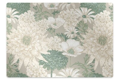 Tapis fauteuil bureau Fleurs de marguerite au printemps