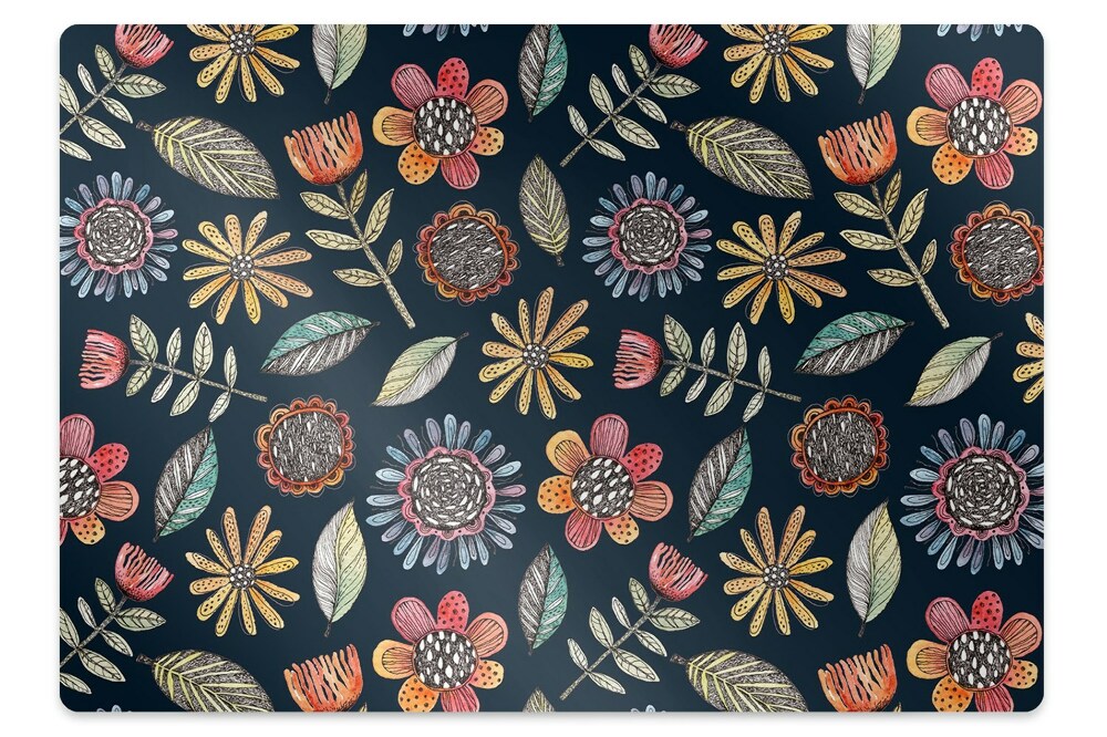Tapis protège sol Fleurs colorées