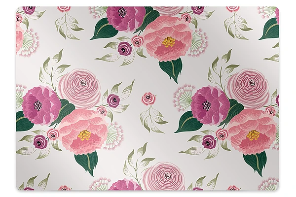 Tapis pour chaise de bureau Fleurs lumineuses