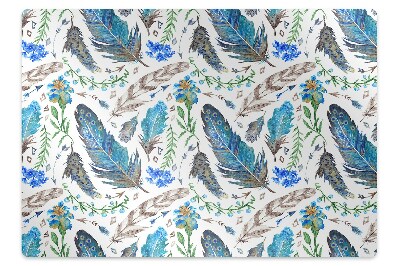 Tapis de chaise Motif de plumes d'oiseaux