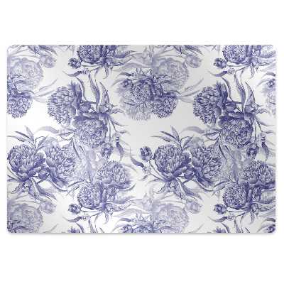 Tapis de chaise de bureau Flore violette