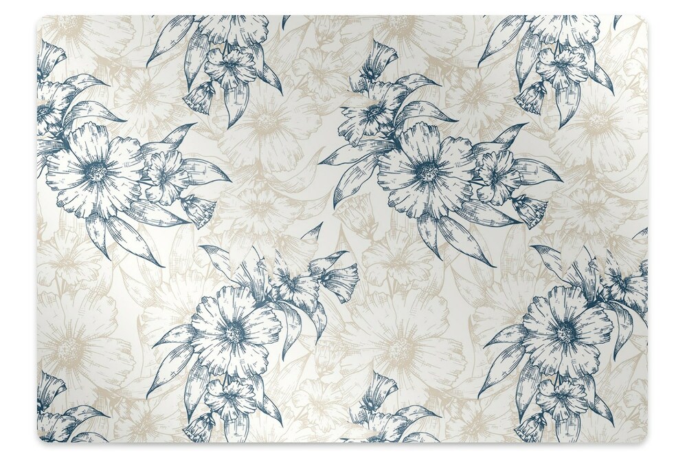 Tapis fauteuil bureau La flore dans l'art
