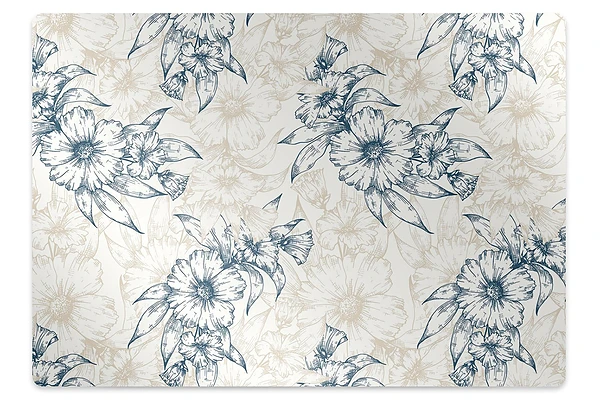 Tapis fauteuil bureau La flore dans l'art