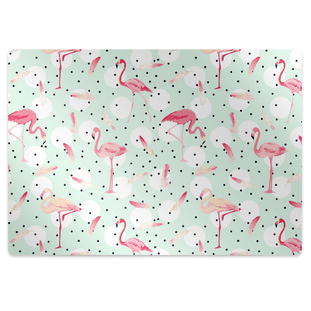 Tapis de chaise de bureau Beaux oiseaux et points