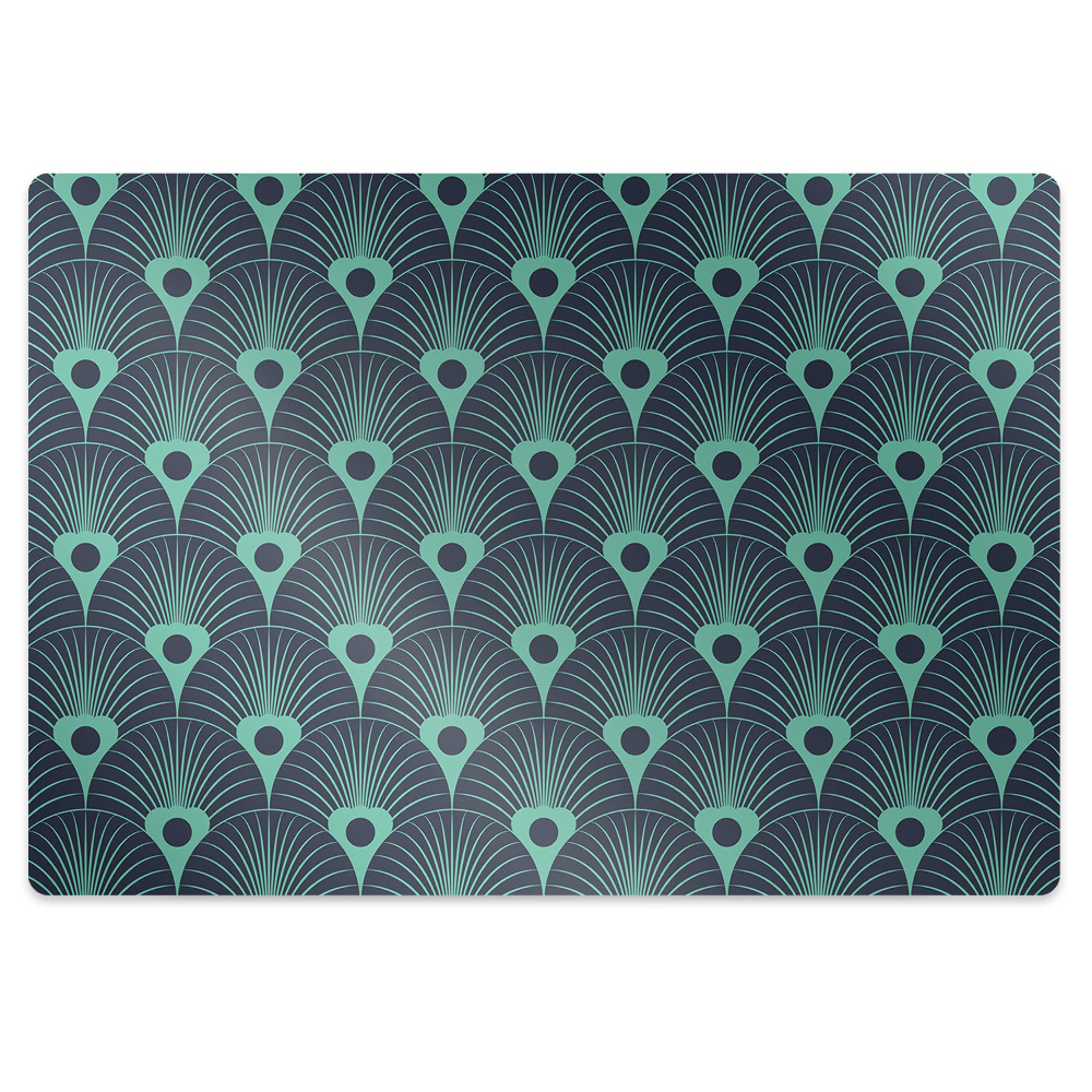 Tapis protection sol Plumes de paon