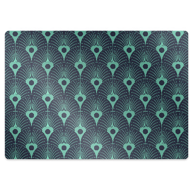 Tapis protection sol Plumes de paon