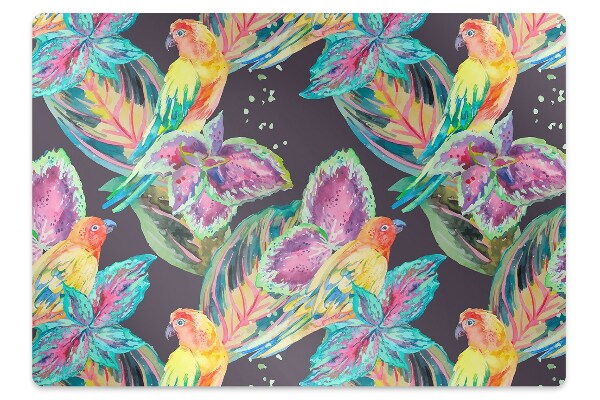 Tapis bureau Oiseaux multicolores