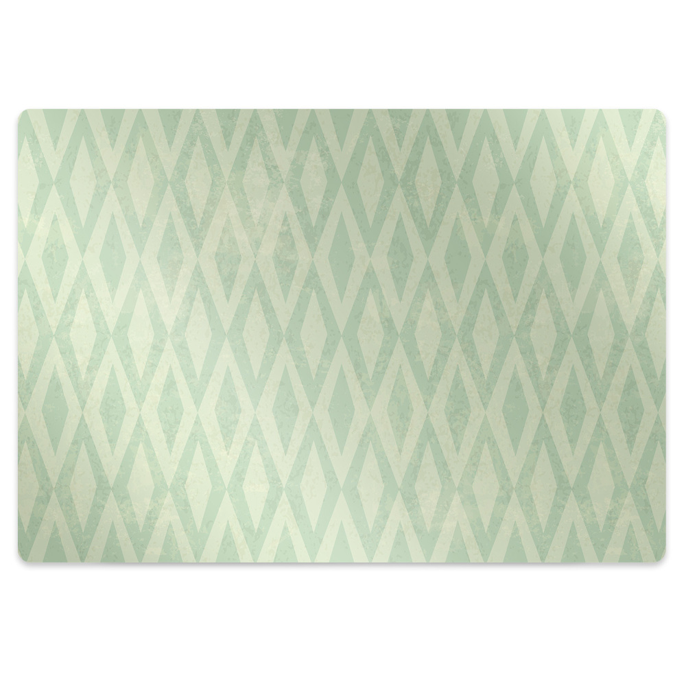 Tapis fauteuil bureau Figures géométriques vertes