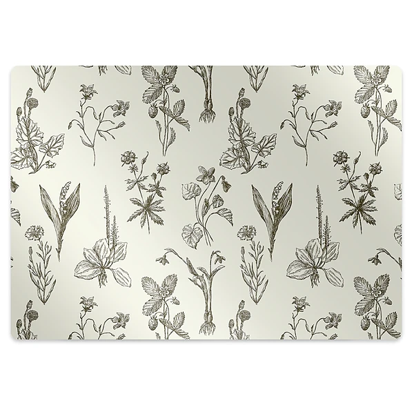 Tapis de chaise Fleurs esquissées