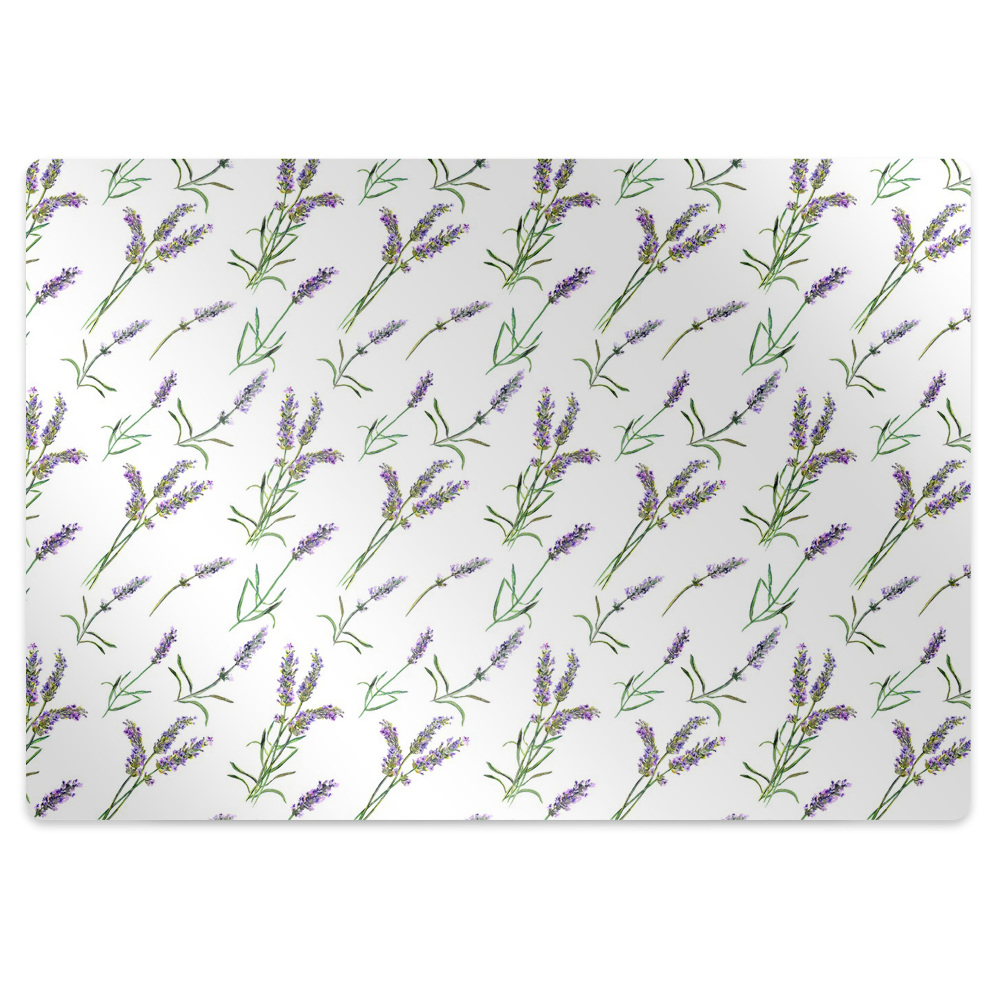Tapis fauteuil bureau Fleurs de lavande