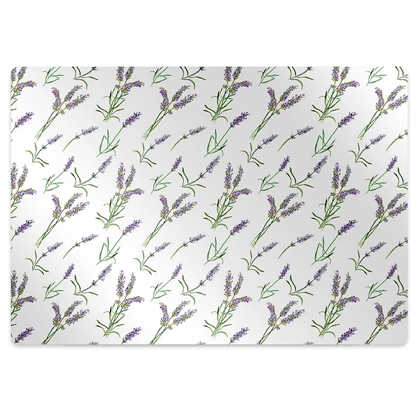 Tapis fauteuil bureau Fleurs de lavande