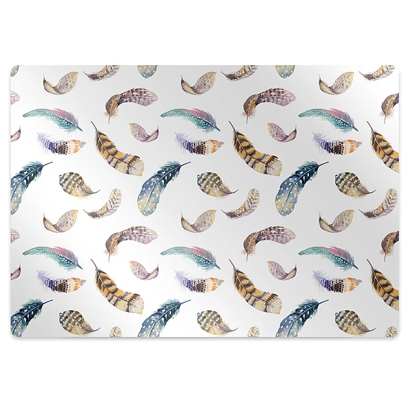 Tapis protection sol Plumes d'oiseaux