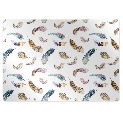 Tapis protection sol Plumes d'oiseaux